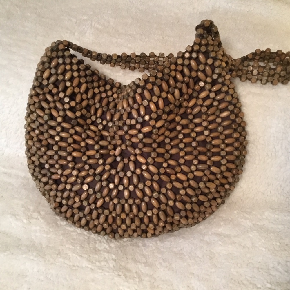 The Sak Wooden Bead Shoulder Bag